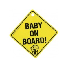 Semn de avertizare Baby on Board! cu ventuza
