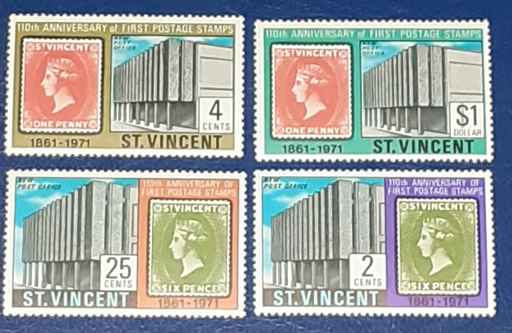 ST.VINCENT 1971 posta, post office, timbru pe timbru serie 4v MNH