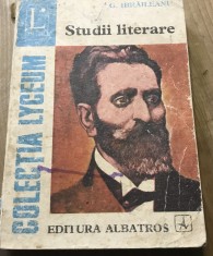 Carte 1114 G. Ibraileanu Studii Literare
