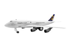 Aeronava International Airline 737 de jucarie, pe baterii, detalii realiste, sunete de avion, 40 cm, alb, 36+ luni, ConceptSeller foto