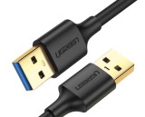 CABLU USB Ugreen pt. PC sau alte device-uri, &quot;US128&quot; USB 3.0 (T) la USB 3.0 (T), 1m, negru, &quot;10370&quot; (timbru verde 0.08 lei) - 6957303813704