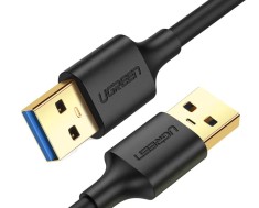 CABLU USB Ugreen pt. PC sau alte device-uri, &quot;US128&quot; USB 3.0 (T) la USB 3.0 (T), 1m, negru, &quot;10370&quot; (timbru verde 0.08 lei) - 6957303813704