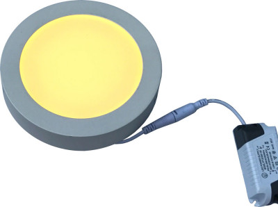 Plafoniera LED 24W rotunda cu switch 2700K 4100K 6400K 2100lm 380x66 mm IP20 TED001474 foto