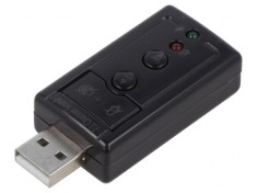 Card Audio PC Stereo 7.1 USB 2.0 Negru