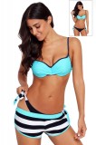 SW1698-1414 Costum de baie 3 piese sutien, chilot si sort, S, XL