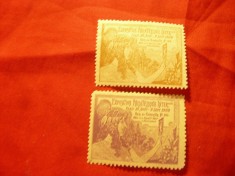 2 Vignete Expozitia Filatelica Paris 1900