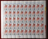 Cumpara ieftin RO 1992 LP 1279 &quot;Camp.Gimnastica Paris - supratipar&quot;, coala 50 marci , MNH, Nestampilat
