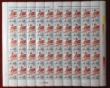 Cumpara ieftin RO 1992 LP 1279 &quot;Camp.Gimnastica Paris - supratipar&quot;, coala 50 marci , MNH, Nestampilat