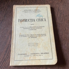 Alexandru G. Giuglea Instructia Civica pentru clasa a IV-a (1941)