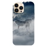 Husa compatibila cu Apple iPhone 11 model Nordic art wolf, Silicon, TPU, Viceversa