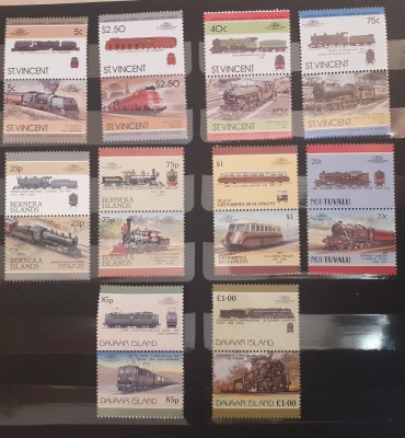 Lot transporturi locomotive tren 20v. nestampilate foto