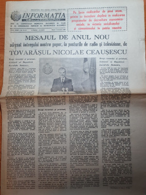 informatia bucurestiului 3 ianuarie 1989-mesajul lui ceausescu de anul nou foto