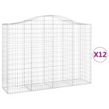 Cumpara ieftin Cosuri gabion arcuite 12 buc, 200x50x140/160cm, fier galvanizat