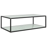 vidaXL Măsuță de cafea, alb, 120x60x35 cm, sticlă securizată 322904