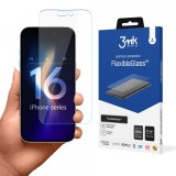 Folie de protectie Ecran 3MK FlexibleGlass pentru Apple iPhone 16 Pro, Sticla Flexibila, Full Glue