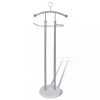VidaXL Suport Haine Tip Valet Argintiu, Cadru Metalic, Organizator &Icirc;mbrăcăminte, 43x28x113 cm
