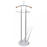 VidaXL Suport Haine Tip Valet Argintiu, Metalic, 43x28x113 cm, Organizator Imbracaminte