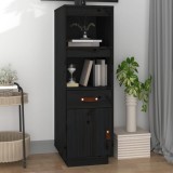 vidaXL Dulap &icirc;nalt, negru, 34x40x108,5 cm, lemn masiv de pin