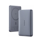 Baterie Externa Wireless Baseus PicoGo AM41 10000mAh 27W PD + FQI 1 x QI - 1 x USB-C Gri E0027200