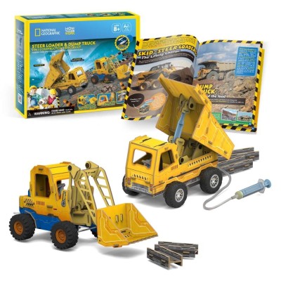 Cubic Fun - Joc Educativ STEM National Geographic puzzle 3D Mini incarcator si foto