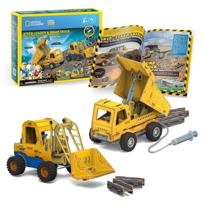Cubic Fun - Joc Educativ STEM National Geographic puzzle 3D Mini incarcator si