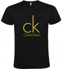 Tricou barbatesc Negru Calvin Klein GOLD COD TG503 foto