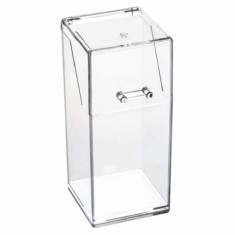Organizator suport Pufo pentru pensule de machiaj, rujuri, creioane, bijuterii, 21 cm, transparent foto