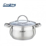 SEMIOALA INOX+CAPAC, 20 X 11.5 CM, 3.6 L, AMIRA, COOKING