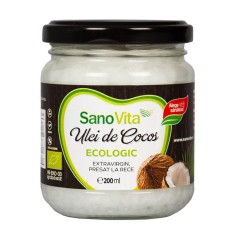 Ulei de Cocos Extravirgin Sano Vita Eco, 200 ml, Ulei Cocos, Ulei Extravirgin de Cocos, Ulei Ecologic de Cocos, Ulei Natural de Cocos, Ulei Vegan de C foto