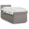 vidaXL Pat box spring cu saltea, gri taupe, 100x200 cm, textil 3288895