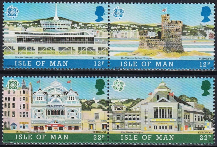 Isle of Man 1987 - Europa, arhitectura, serie neuzata