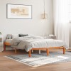 VidaXL Cadru de pat, maro ceruit, 135x190 cm, lemn masiv de pin