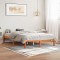 vidaXL Cadru de pat, maro ceruit, 135x190 cm, lemn masiv de pin