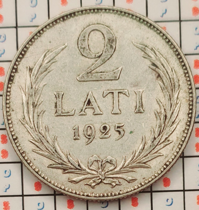 Letonia 2 lati 1925 argint - km 8 - A011