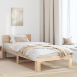 vidaXL Cadru de pat cu tăblie 80x200 cm din lemn masiv de pin