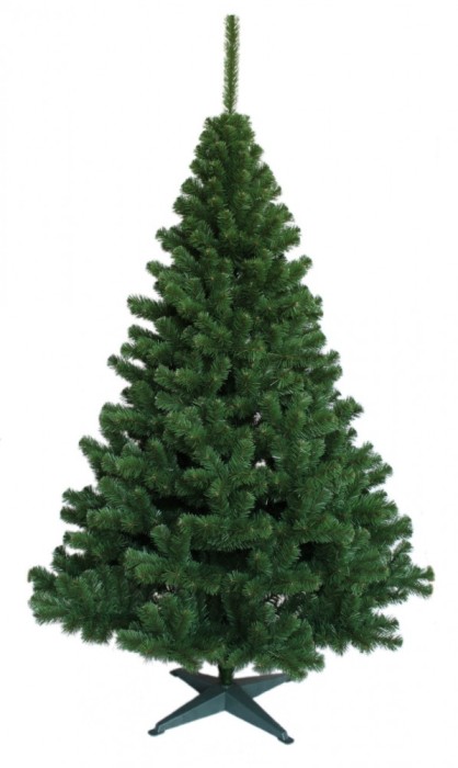 Brad de Craciun artificial cu aspect natural, inaltime 180 cm verde, suport
