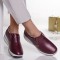 Pantofi dama cu platforma bordo din piele naturala cordie, 38
