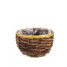 Ghiveci pentru flori rattan maro &Oslash;16 cm x 10 h