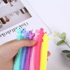 Jucarie senzoriala elastica , Fidget Noodle, Antistres, Culori Random foto