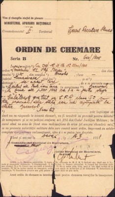 A862 Ordin de chemare, 1935, Deva foto