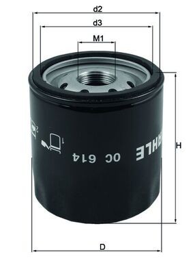 MAHLE OC 614 Filtru ulei foto