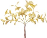 Crenguta decorativa aurie MagicHome pentru decoratiuni de Craciun, 17 cm