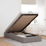 vidaXL Cadru de pat otoman fără saltea Taup 100x200 cm țesătură 3310858