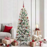 VidaXL Brad de Crăciun artificial cu 300 LED Alb 73 x 73 x 180 cm 3396053