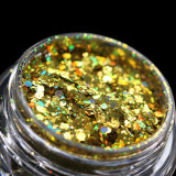 Glitter cosmetic holografic(auriu intens) pentru machiaj/bodyart PK175 KAJOL Beauty&reg;,