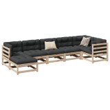 vidaXL Set canapea de grădină, 7 piese, lemn masiv de pin 3299541