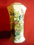 Solnita ceramica veche Anglia , motiv floral ,h=9,5cm