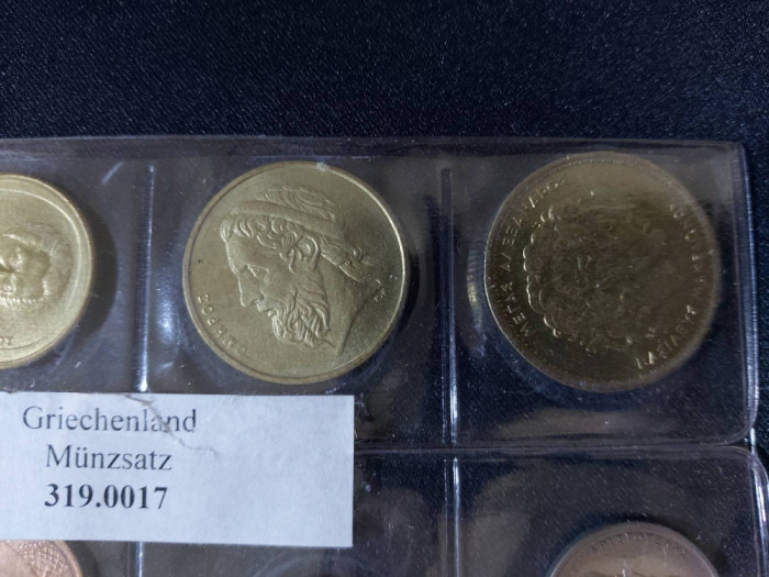 Seria completata monede - Grecia 1988 - 2000, 7 monede