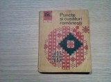 PUNCTE SI CUSATURI ROMANESTI - Scinteianu Mihaela - Editura Ceres, &quot;Caleidoscop&quot;, 1973, 96 p.+ 90 modele; coperta originala