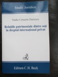 Relatiile patrimoniale dintre soti in dreptul international privat